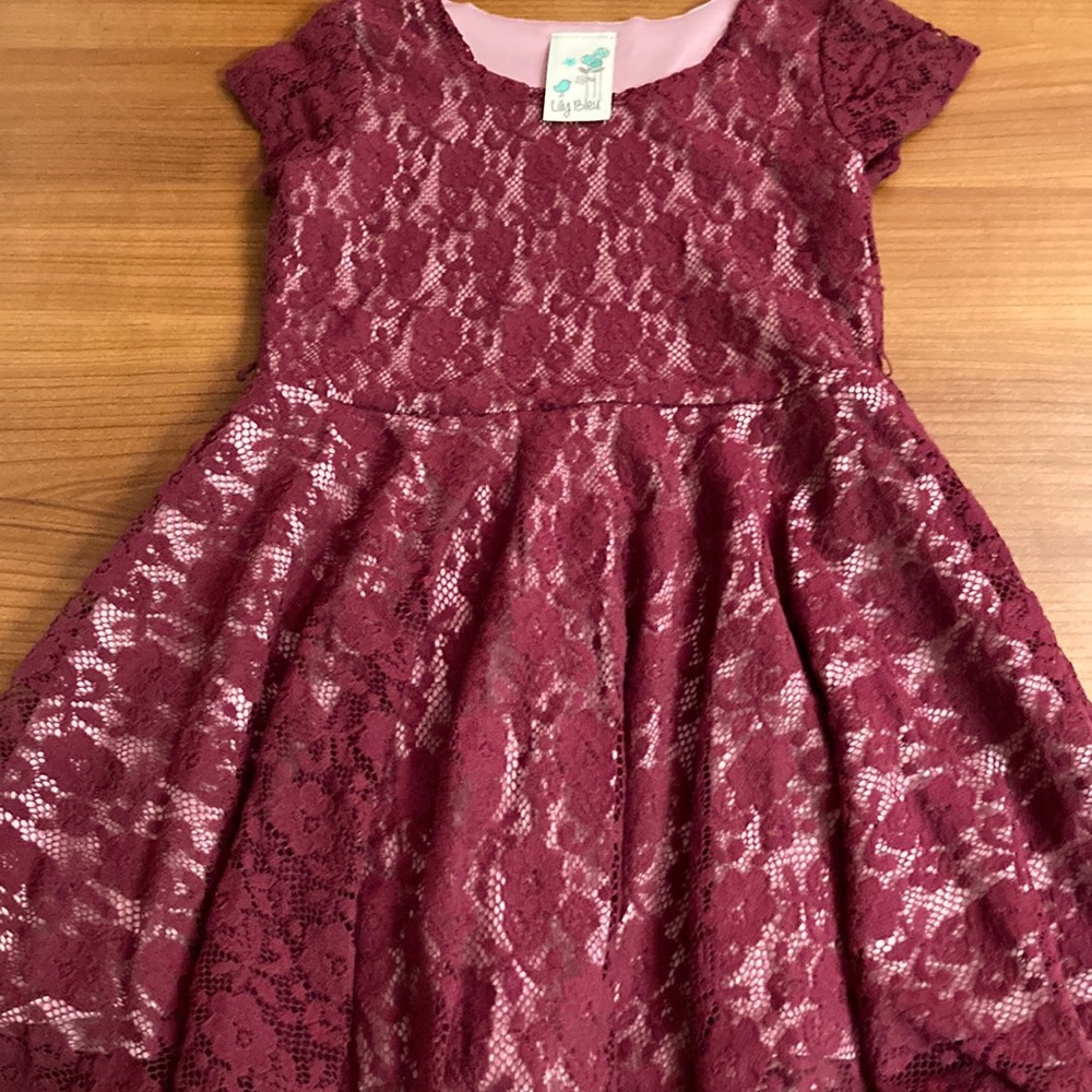 Maroon lace Lily bleu dress